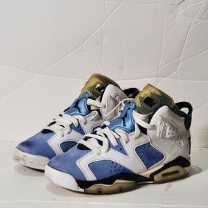 Kids Blue and Gold Sneakers